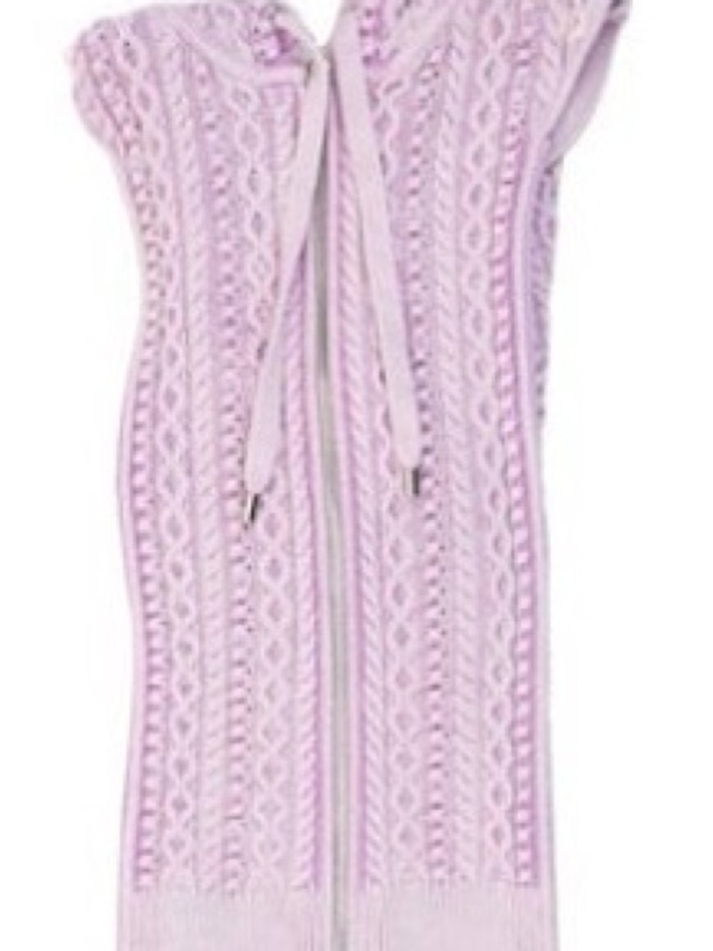 Rare Veronica Beard Lilac Dickey Cable-Knit Zip Front Sleeveless Top new